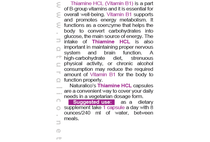 THIAMINE HCL - Vitamin B1